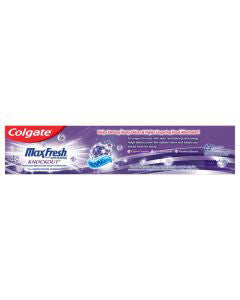 Colgate Max Fresh Knockout Toothpaste with Breath Strips, Electric Mint, 6 oz