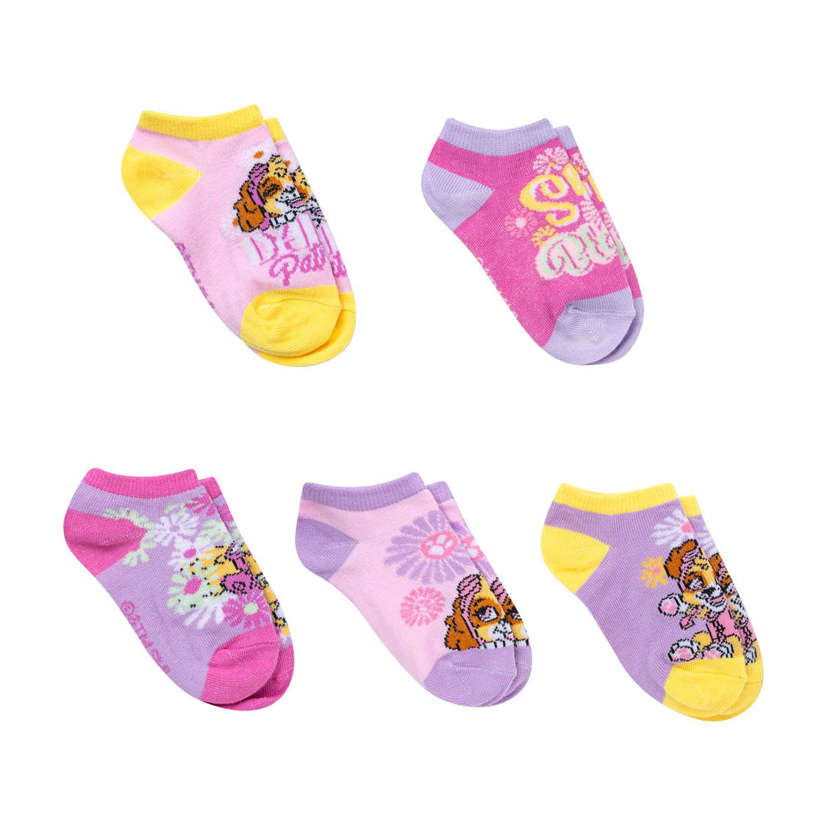 Kids Athletic No Show Socks, 5 ct, Assorted