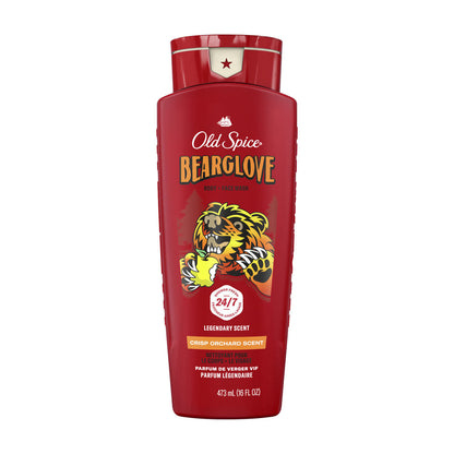 Old Spice Cleansing Body Wash for Men, 24/7 Shower Clean, Bearglove, Crisp Orchard Scent, 16 oz