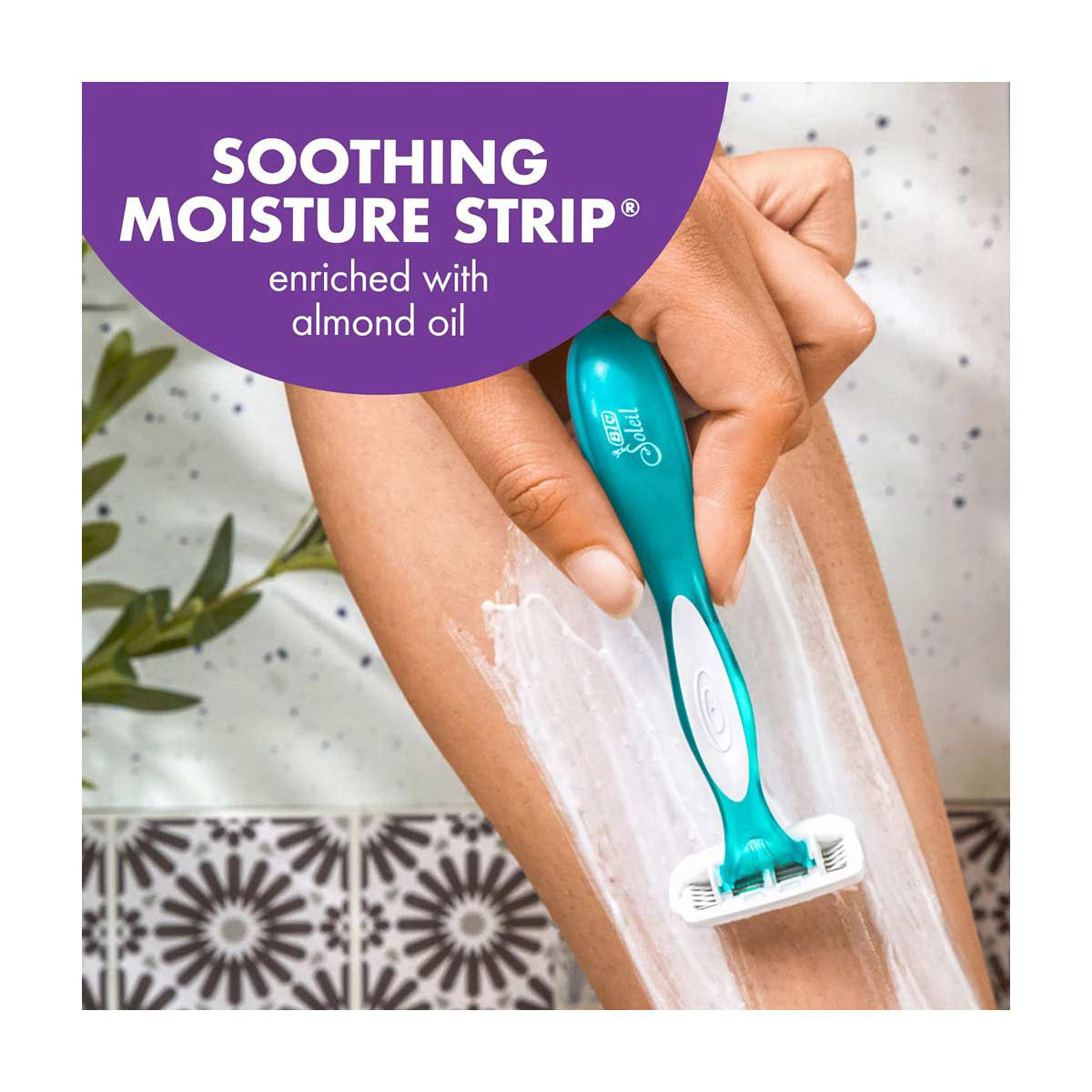 BIC Soleil Escape Women's Disposable Razors With 4 Blades - Lavender & Eucalyptus, 4 ct