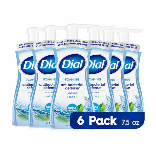 Dial Foaming Antibacterial Defense Hand Wash, Spring Water, 7.5 fl oz