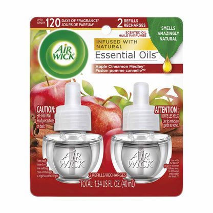 Air Wick Scented Oil Twin Refill - Apple Cinnamon Medley