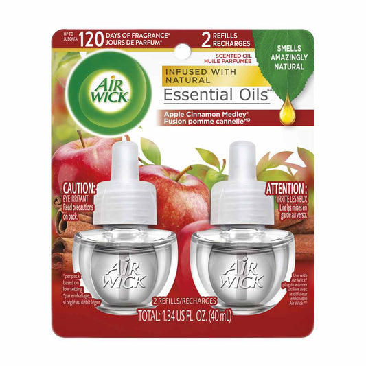 Air Wick Scented Oil Twin Refill - Apple Cinnamon Medley