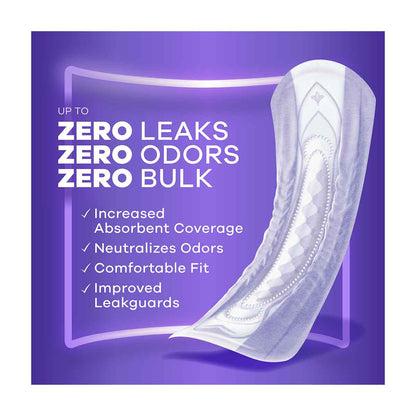 Always Discreet Adult Incontinence Pads for Women, Ultimate Extra Protect Absorbency, Long Length, Postpartum Pads, 42 CT