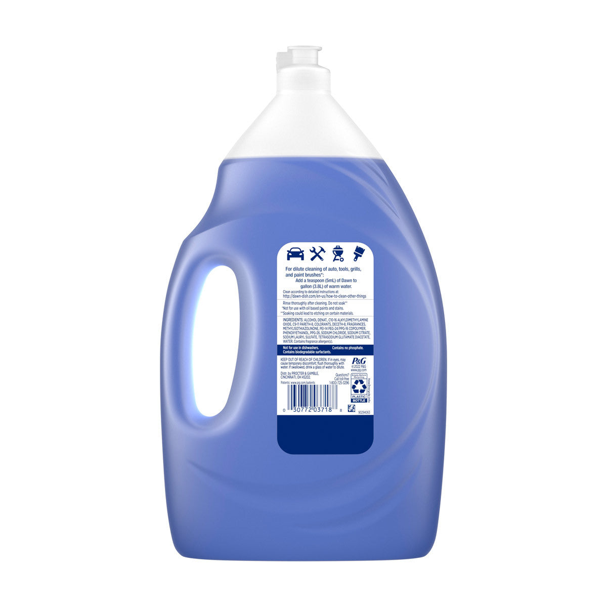 Dawn Platinum Dishwashing Liquid Refill Size, Fresh Rain Scent, 54.8 fl oz