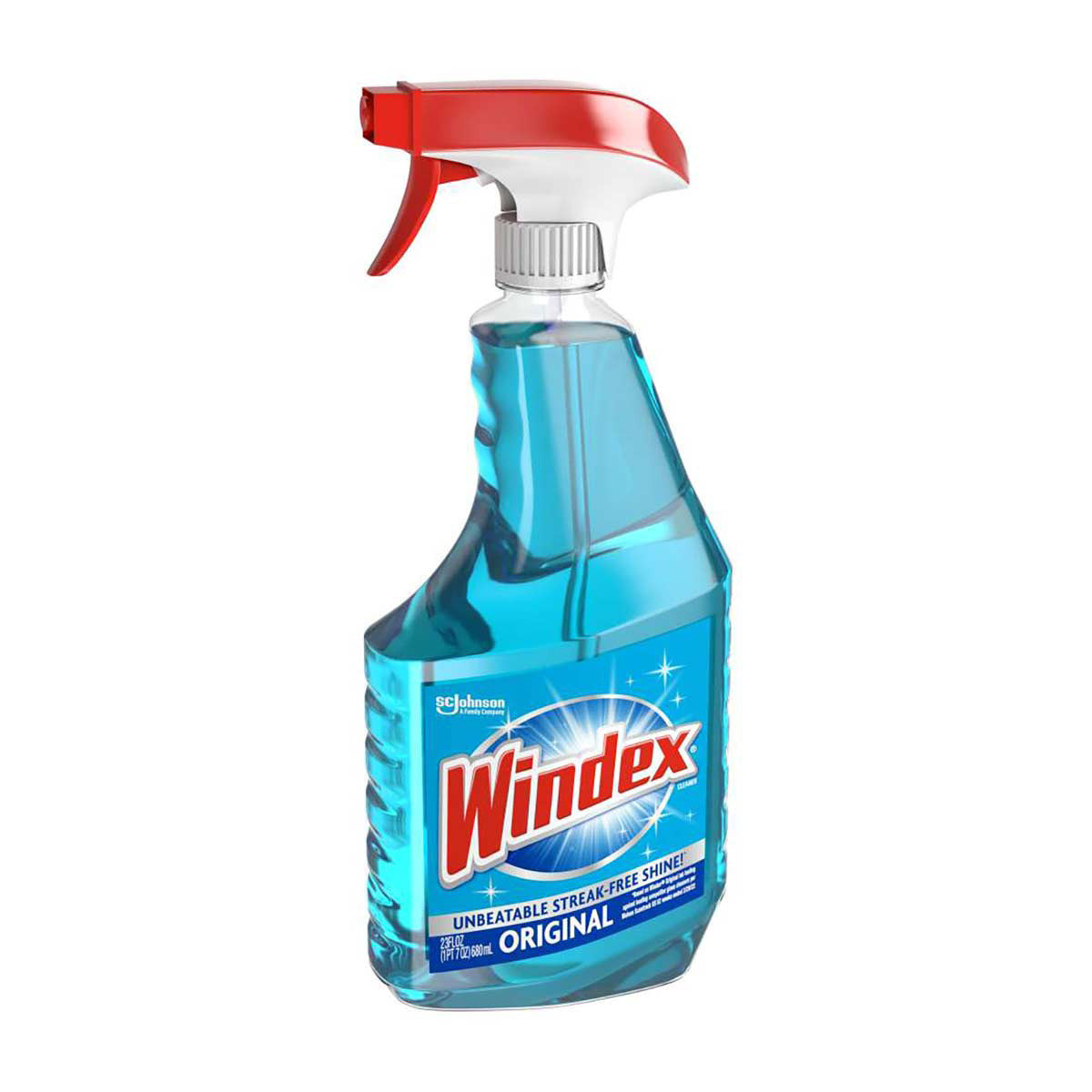 Windex® Glass Cleaner, Original Blue, Spray Bottle, 23 fl oz