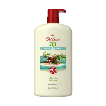 Old Spice Men's Body Wash Fiji with Palm Tree, 24/7 Shower Fresh, 25 oz