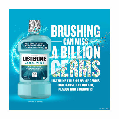 Listerine Cool Mint Antiseptic Mouthwash, 1 L - 33.8 fl oz
