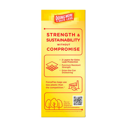 Glad ForceFlex Drawstring Tall Kitchen Scented Trash Bags, 13 gal - 22 ct