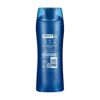 Suave Men Stress Relief Body + Face Wash, 18 oz