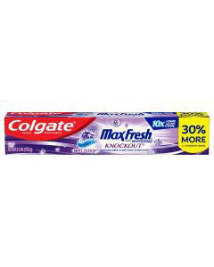 Colgate Max Fresh Knockout Toothpaste with Mini Breath Strips, Electric Mint - 2.5 oz