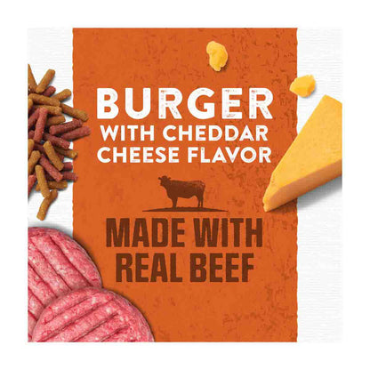 Moist & Meaty Burger with Cheddar Cheese Flavor Soft Dog Food Pouches, 6 ct