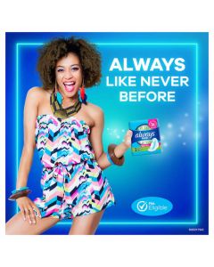 Always Maxi Daytime Pads with Wings, Size 2, Long, Unscented, 42 CT