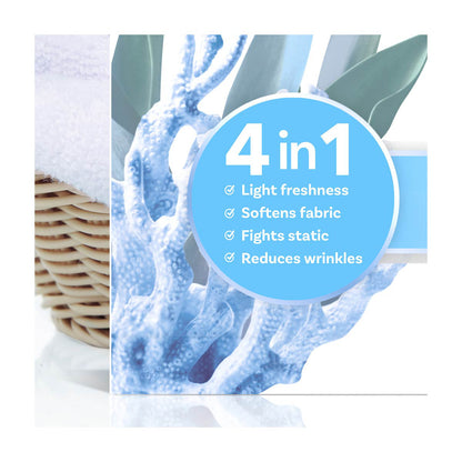 Downy Light Mega Dryer Sheets, Fabric Softener Dryer Sheets, Ocean Mist, 50 Count