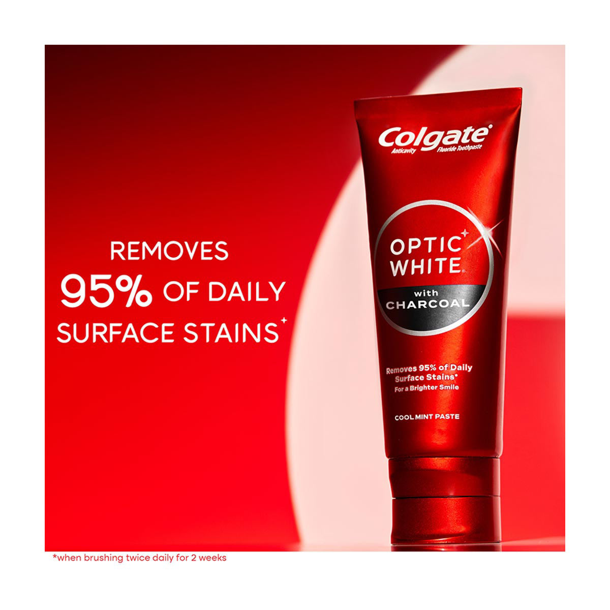 Colgate Optic White with Charcoal Whitening Toothpaste with Cool Mint Flavor