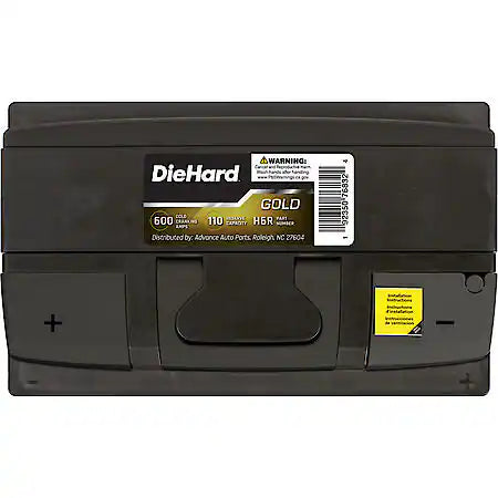 Battery: H6R Group Size, 600 CCA, 750 CA, 110 Minute Reserve Capacity, Maximum Starting Power