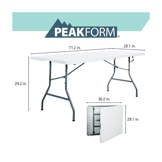 Peakform Center Fold Table, 6 ft