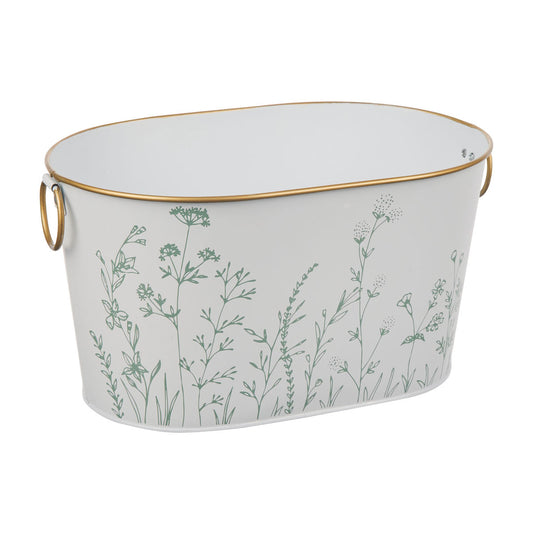 Floral Design Metal Basket, Assorted