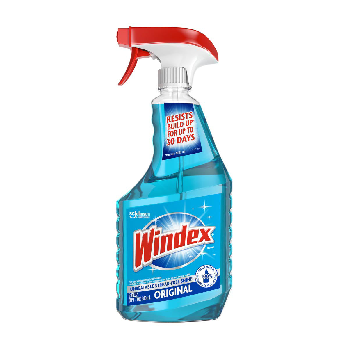 Windex® Glass Cleaner, Original Blue, Spray Bottle, 23 fl oz