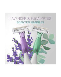 BIC Soleil Escape Women's Disposable Razors With 3 Blades - Lavender & Eucalyptus, 4 ct
