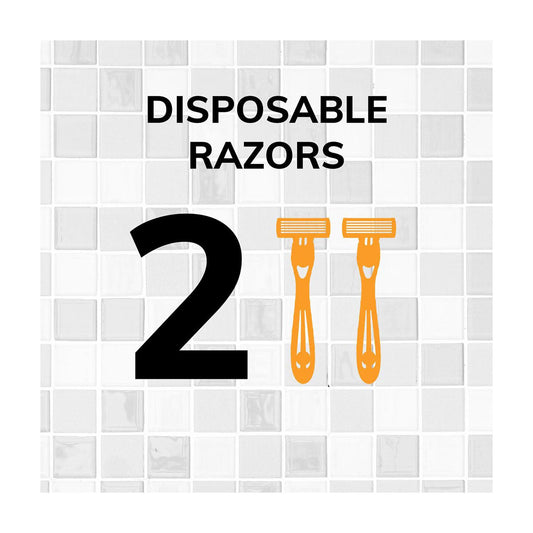 BIC Flex 5 Disposable Razors for Men, Long-Blade Razors For a Smooth and Comfortable Shave, Shaving Razors, 2 Count