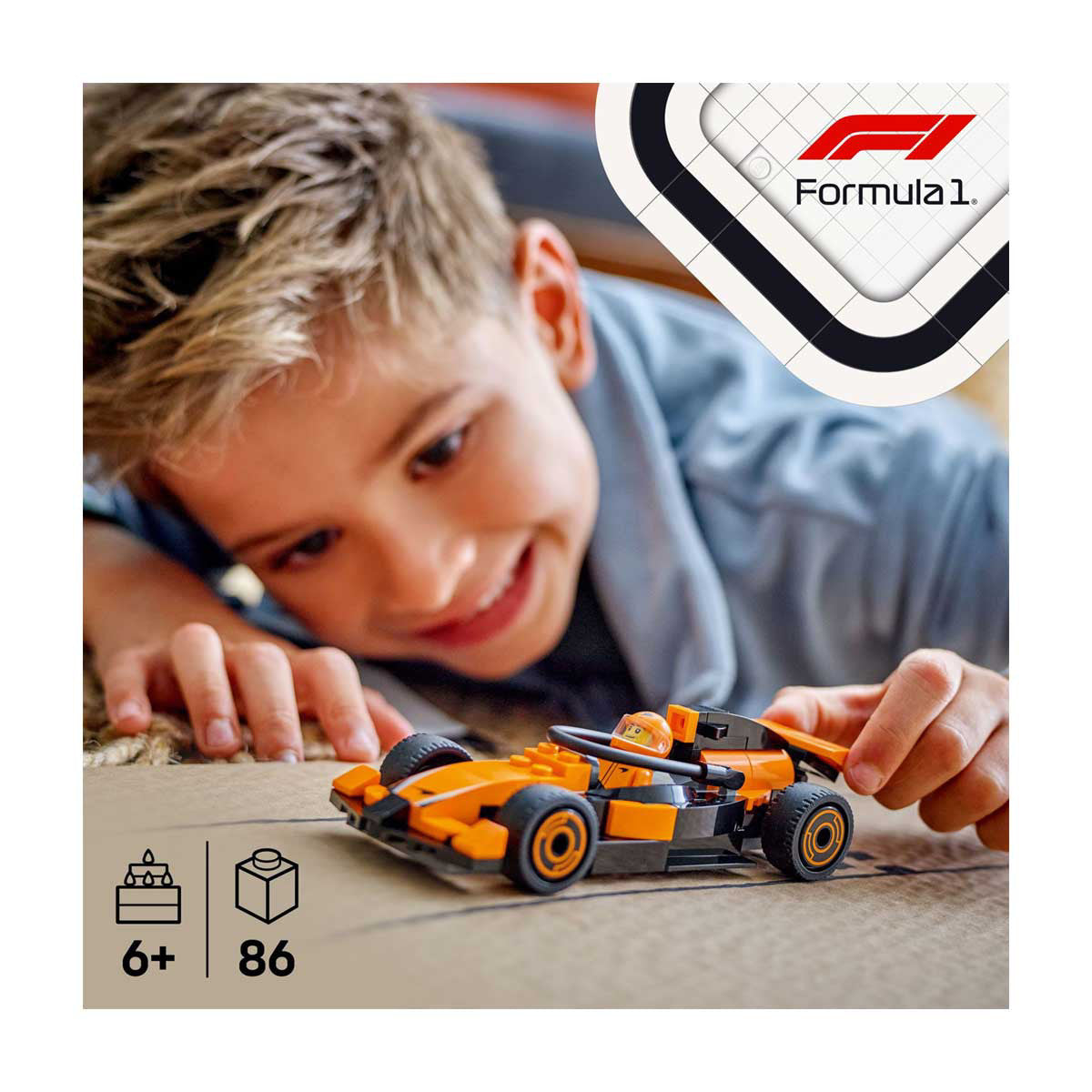 LEGO City F1 Driver with McLaren Race Car Building Toy 60442