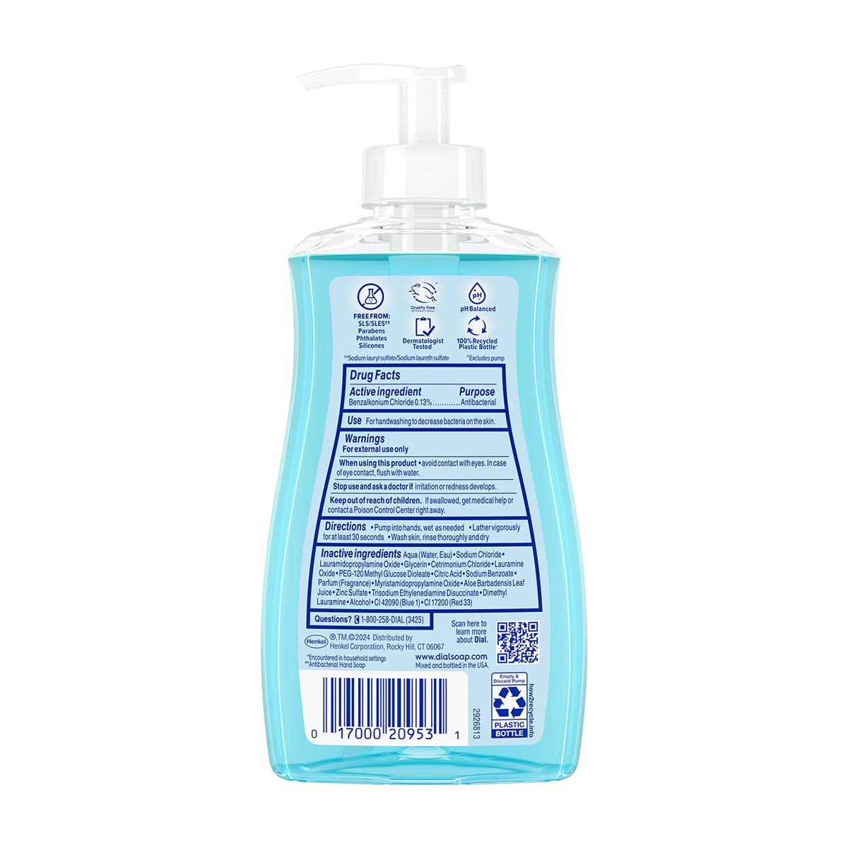 Dial Complete Spring Water Antibacterial Liquid Hand Soap, 11 fl oz