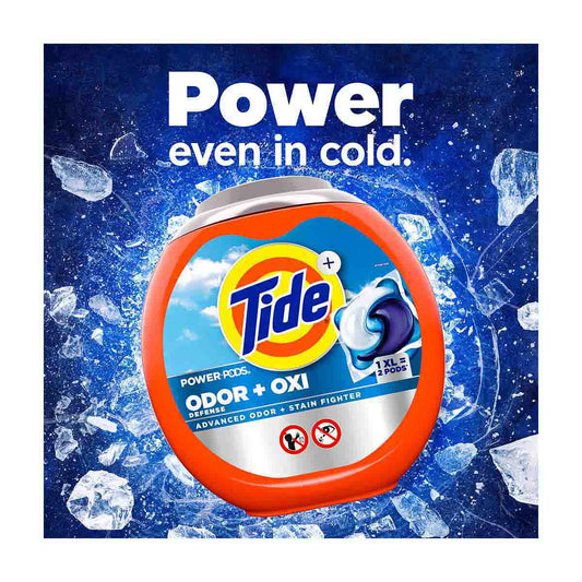 Tide Odor Defense + Oxi Laundry Detergent Pacs, Original Scent, 106 Count, Advanced Odor + Stain Fighter
