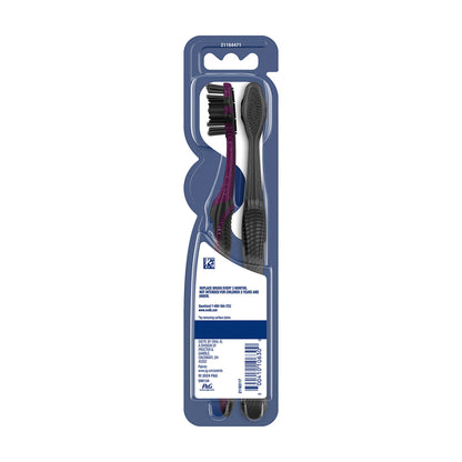Oral-B Advanced Whitening Charcoal Toothbrushes, Medium, 2 ct