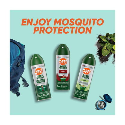 OFF! Deep Woods Insect Repellent V, Up to 8 Hours of Mosquito Protection, 6 oz, 2 Count