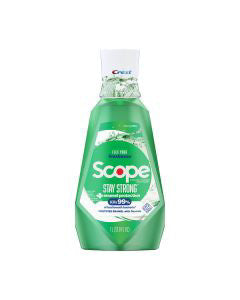 Crest Scope Stay Strong Mouthwash with Fluoride, Strong Mint, 1L
