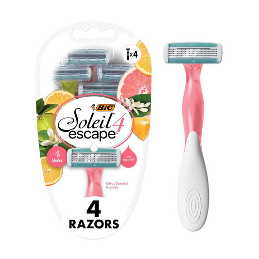 BIC Soleil Escape Women's Disposable Razors, 4 ct