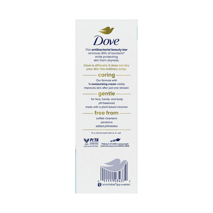 Dove Beauty Bar Soap, Antibacterial Care & Protect, 3.17 oz, 6 ct