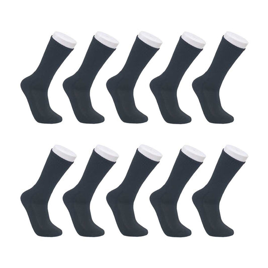 Zone Pro Men's Half Cushion Crew Socks, Shoe Size 6-12, Black, 10 pk