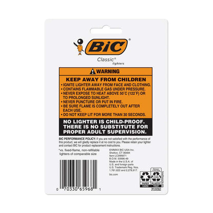 BIC Classic Lighters, Pocket Style, Assorted Colors, 7 ct