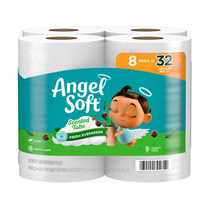 Angel Soft Toilet Paper Mega Rolls, Seasonal Scent, 8 ct