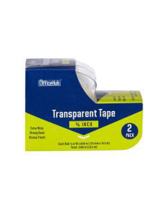 OfficeHub Transparent Tape 3/4 Inch, 2 Pack