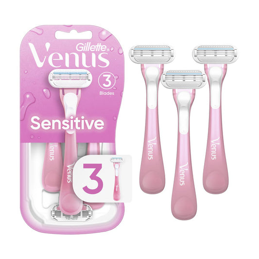 Venus Sensitive Women's Disposable Razor, 3 Count