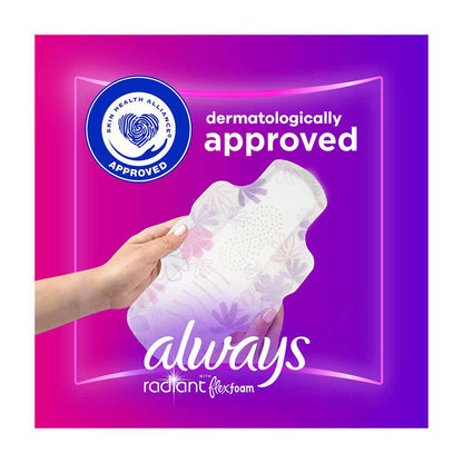 Always Radiant with Flexfoam Pads, Extra Heavy Flow - 22 ct