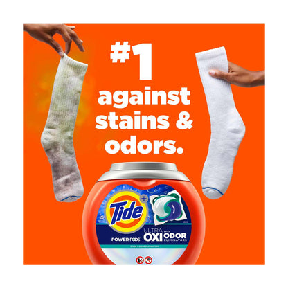 Tide Odor Defense + Oxi Laundry Detergent Pacs, Original Scent, 106 Count, Advanced Odor + Stain Fighter