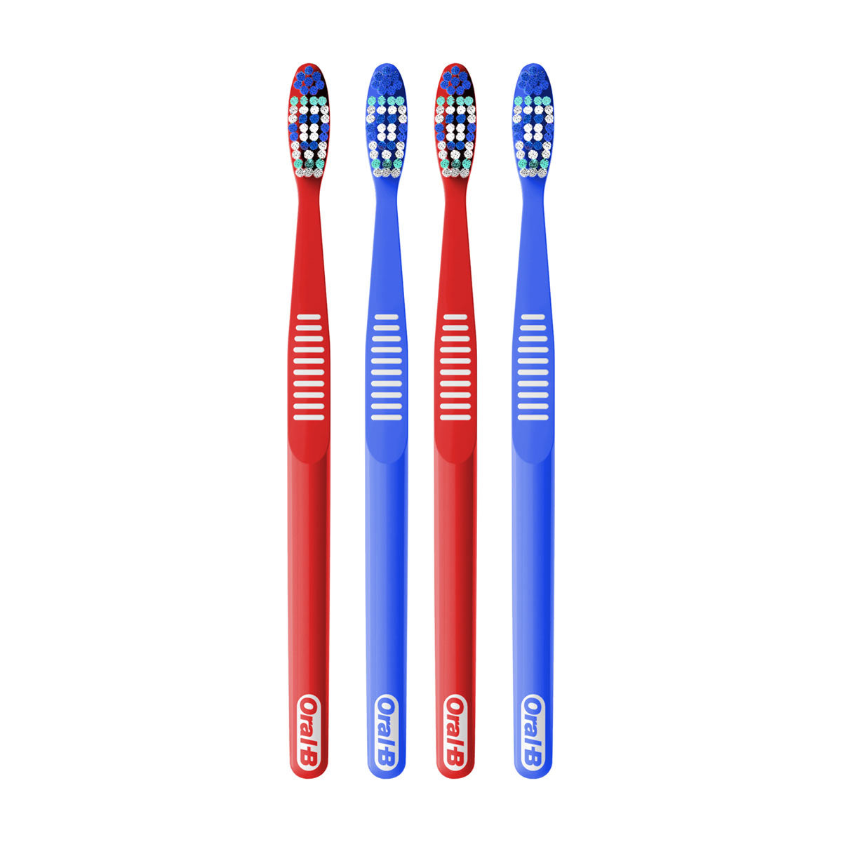 Oral-B Essential Clean Toothbrushes, Removes Plaque, Soft, 4 ct