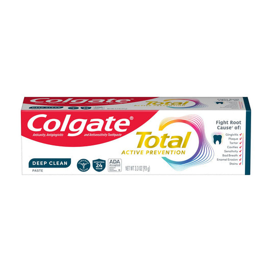 Colgate Total Active Prevention Deep Clean Toothpaste, 3.3 oz