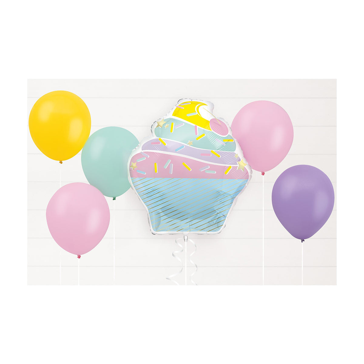 321 Party! Giant Ice Cream Party Balloon Bouquet Kit, 6 pc