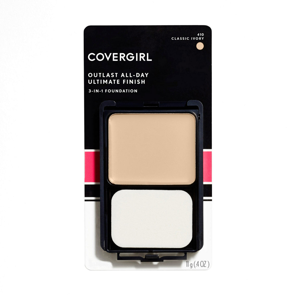 CoverGirl Outlast All-Day Ultimate Finish 3-in-1 Foundation, 410 Classic Ivory, 0.4 oz