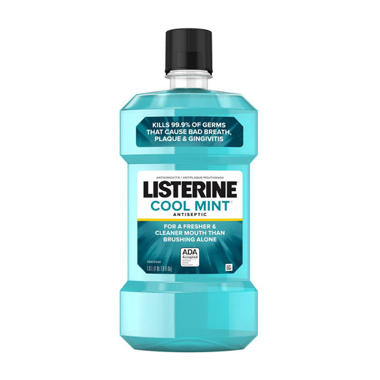 Listerine Cool Mint Antiseptic Mouthwash, 1 L - 33.8 fl oz