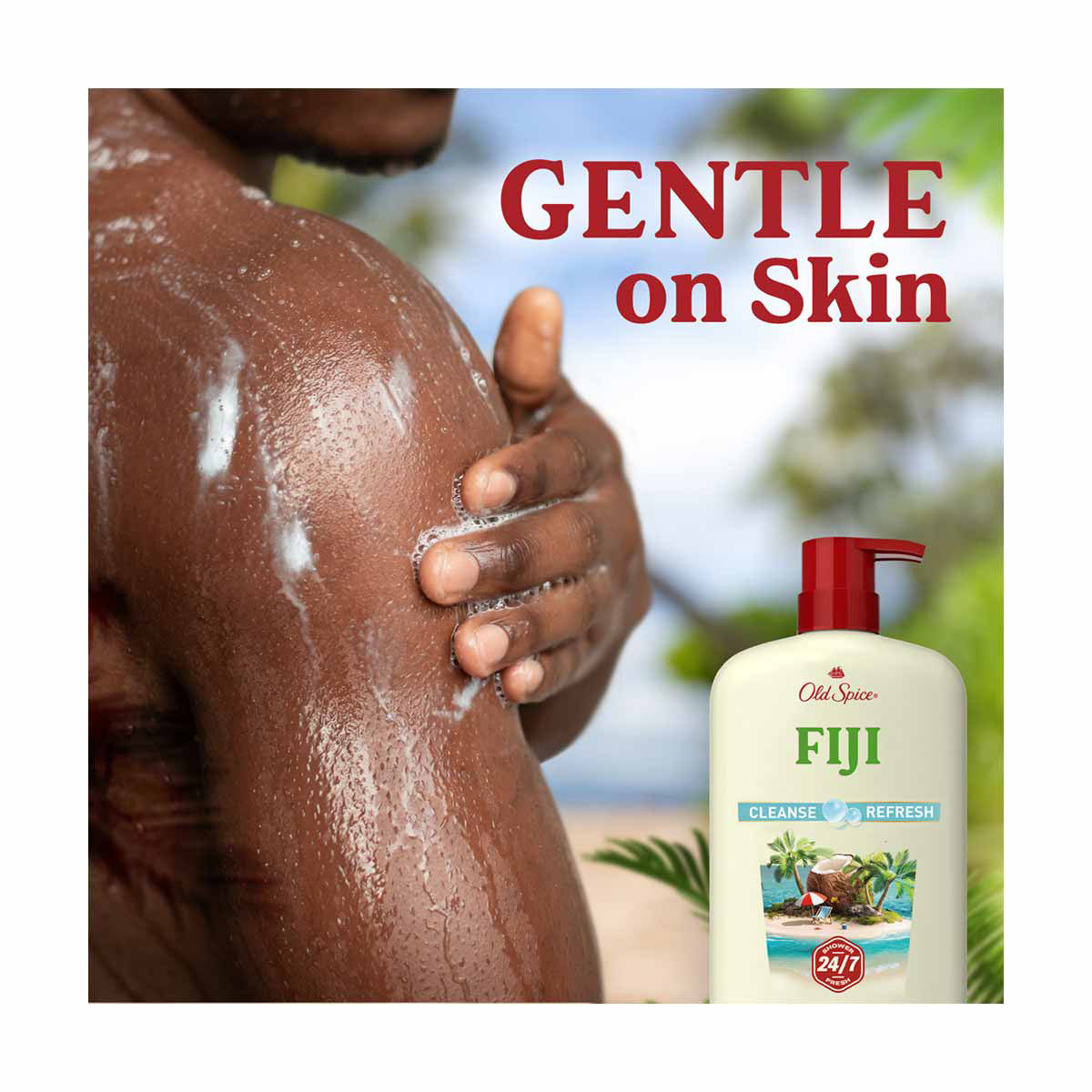 Old Spice Men's Body Wash Fiji with Palm Tree, 24/7 Shower Fresh, 25 oz