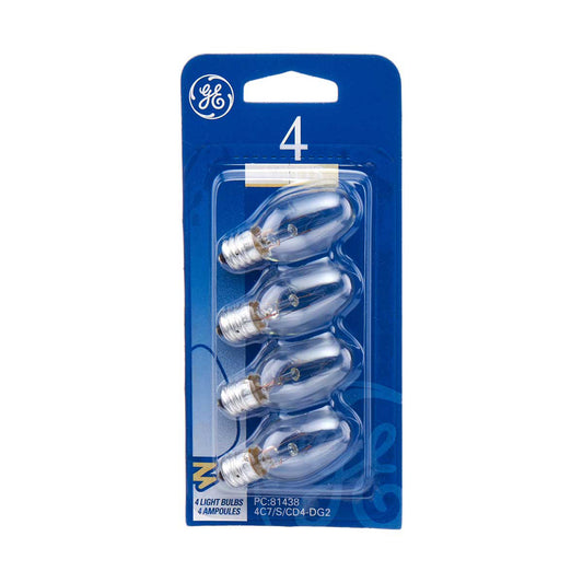 GE 4W Night Light Clear, 4 count