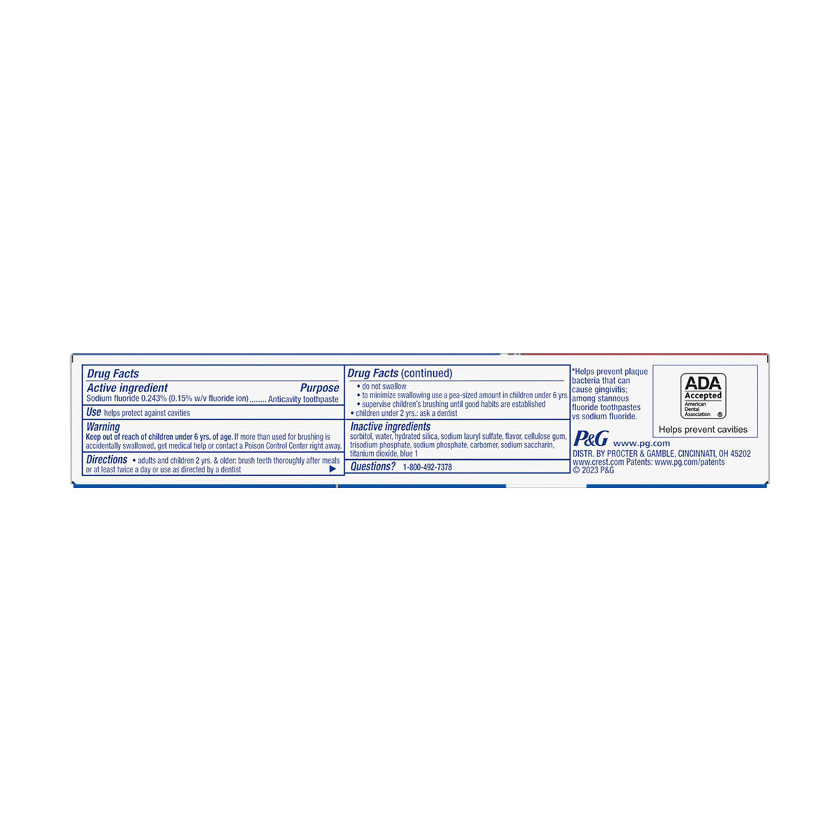 Crest Plus Cavity Protection Toothpaste, Regular Paste, 2.4 oz