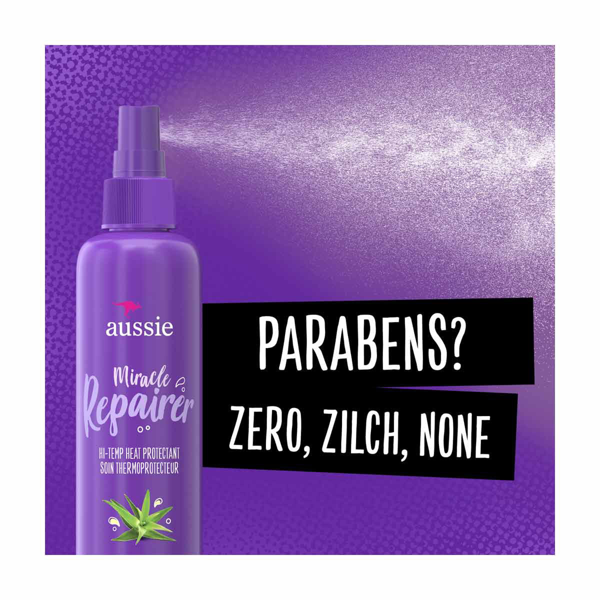Aussie Miracle Repairer Hi-Temp Heat Protectant Spray, 8.5 fl oz