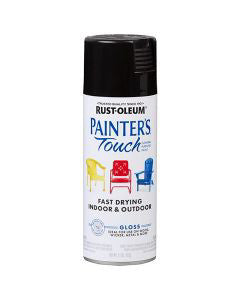 Rust-Oleum Painter's Touch Gloss Spray Paint, Black, 11 oz